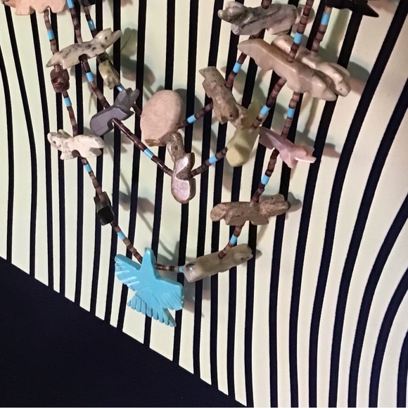 Native American 3Strand Fetish Necklace - Picture 1 of 4